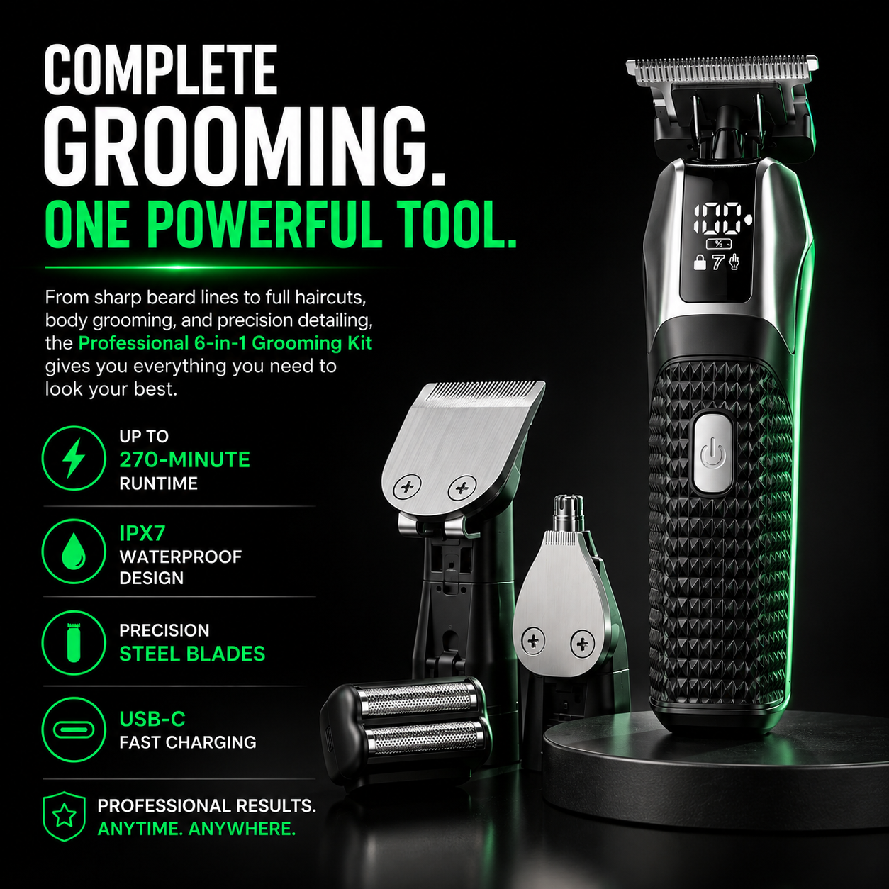 VXPROZ Ultimate Men's Trimmer Kit
