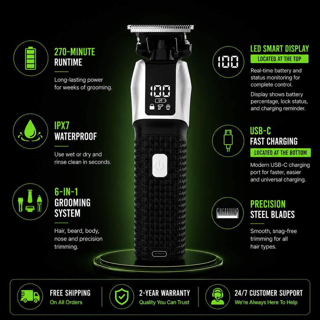 VXPROZ Ultimate Men's Trimmer Kit